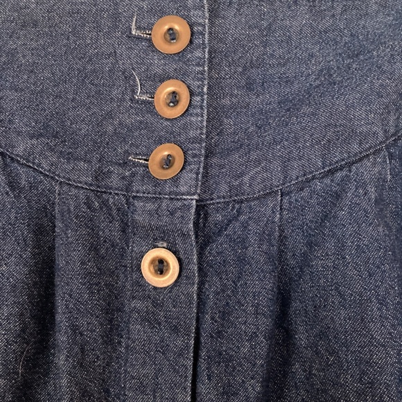 Amazing vintage western midi dark denim full skirt XL size 16 - Picture 3 of 6